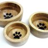 Designer Wood Tube Pet Bowl